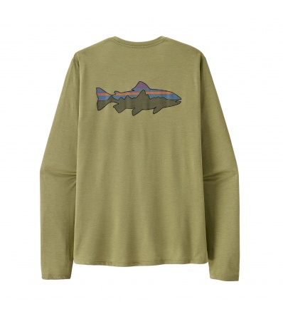 Patagonia Long-Sleeved Capilene Cool Sun Shirt - Fitz Roy Trout 40+ UPF M's